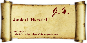 Jockel Harald névjegykártya